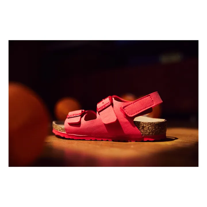 Milano Vegan Velcro Sandals | Red- Product image n°3