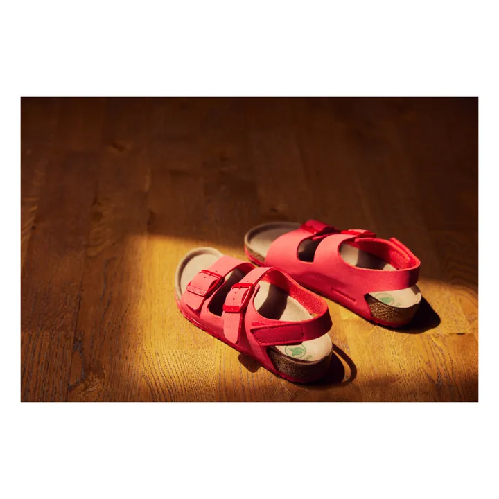 Milano Vegan Velcro Sandals | Red- Product image n°5