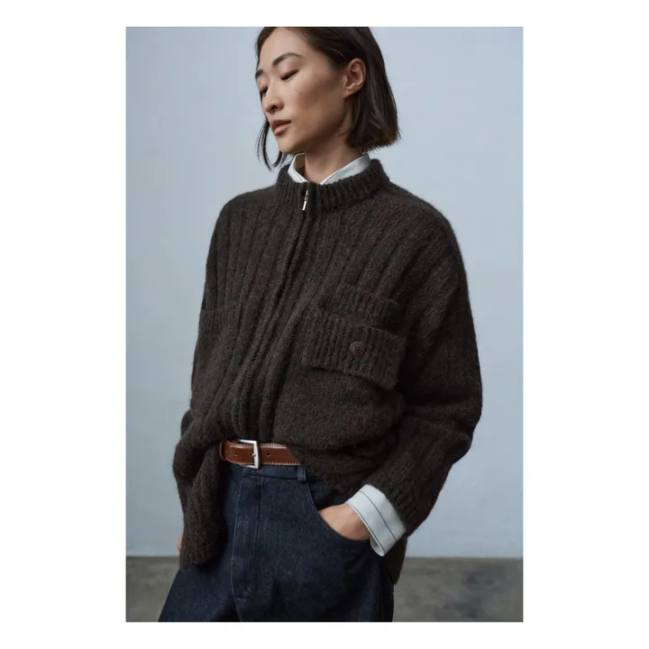 Cordera Baby Alpaca Cardigan in Anthracite