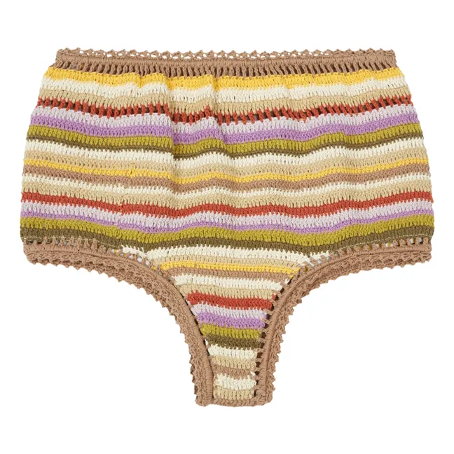 Bas de Maillot Taille Haute Rahi Crochet | Taupe