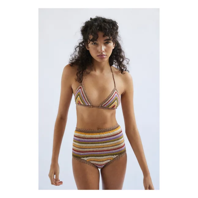 Bas de Maillot Taille Haute Rahi Crochet | Taupe