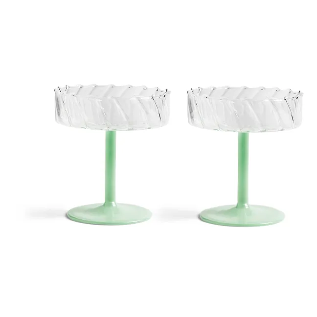 Twirl Cups - Set of 2 | Mint Green
