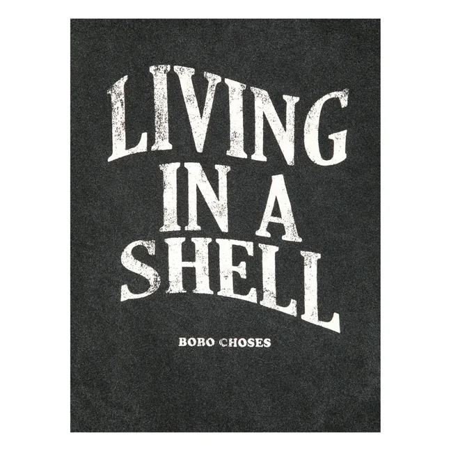 T-Shirt Coton Bio Living In A Shell | Noir