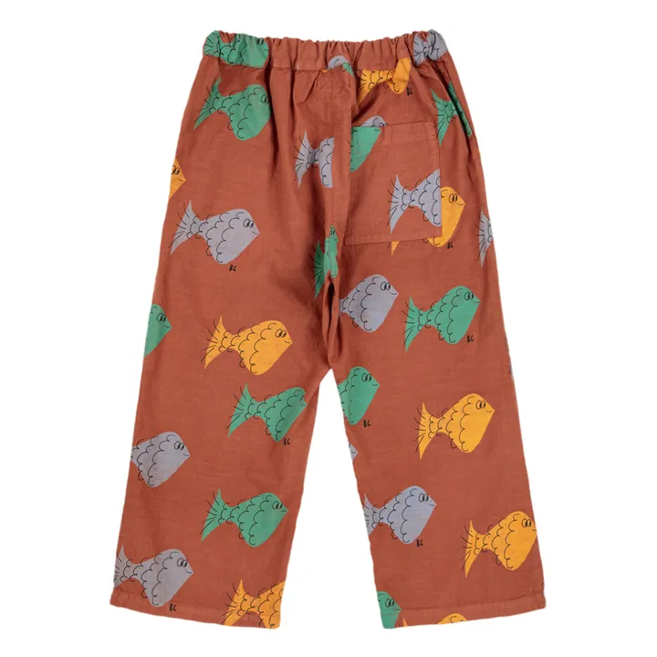 Pantaloni da pesce in cotone biologico | Terracotta- Immagine del prodotto n°5