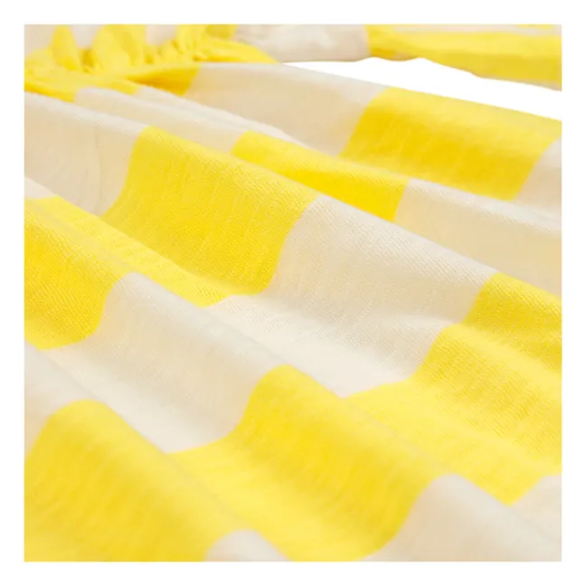 Vestido de rayas de algodón orgánico BC | Amarillo