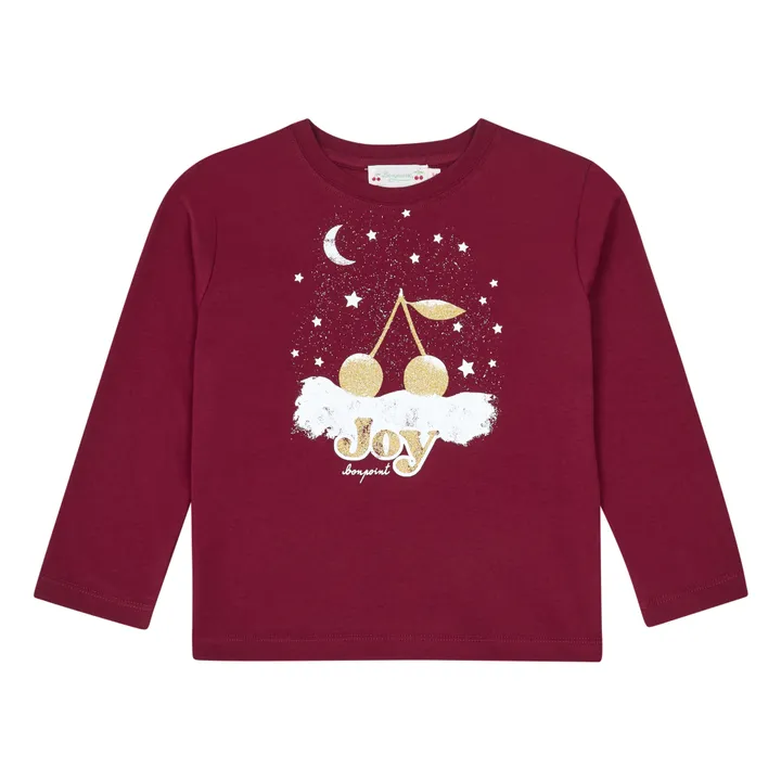 T-Shirt Cerises Theia - Collection Noël  | Bordeaux- Image produit n°0
