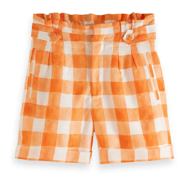 Short Carreaux | Orange