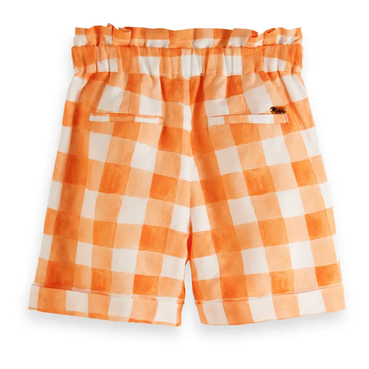Checked Shorts | Orange- Product image n°2