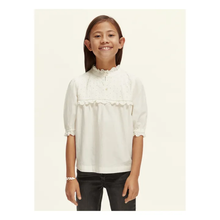 Broderie Anglaise Blouse | Ecru- Product image n°1