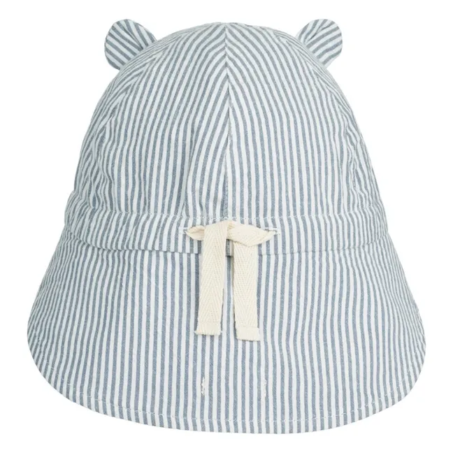 Chapeau Anti-UV Reversible Coton Bio Gorm | Bleu