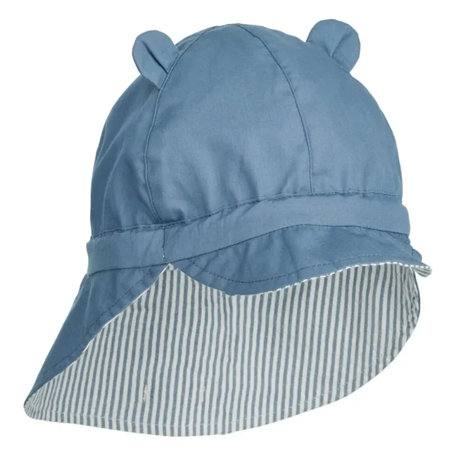 Chapeau Anti-UV Reversible Coton Bio Gorm | Bleu