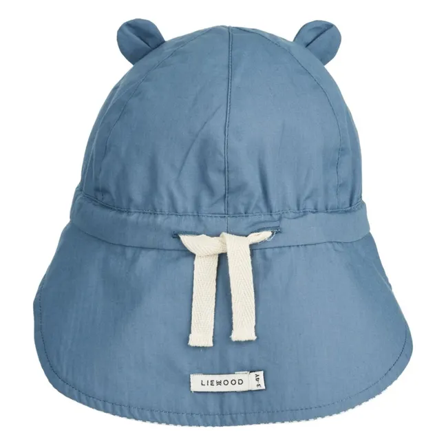 Chapeau Anti-UV Reversible Coton Bio Gorm | Bleu