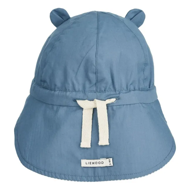 Gorra de algodón orgánico reversible con protección UV Gorm | Azul