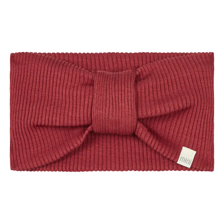 Diadema de algodón ecológico y seda | Rojo- Imagen del producto n°0