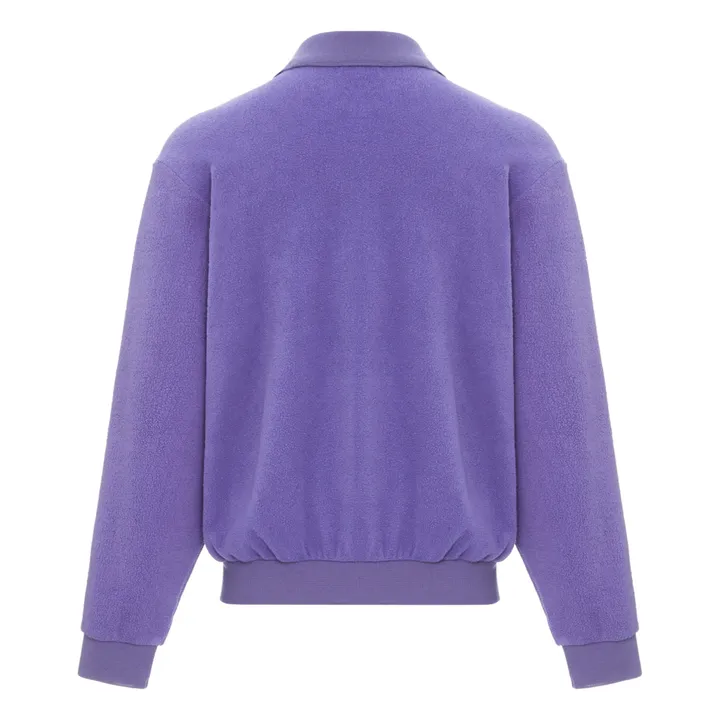 Sweatshirt Polo Frottee | Violett- Produktbild Nr. 2