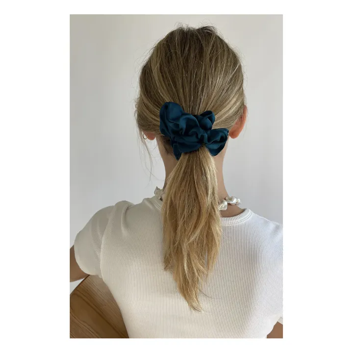 Satin Scrunchie | Peacock Blue- Product image n°1