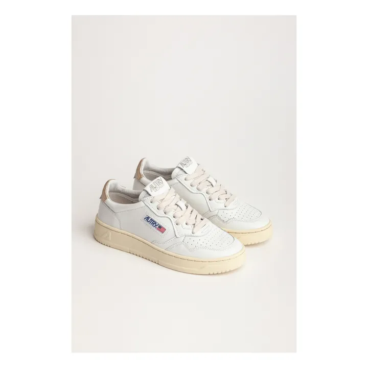 Medalist Low-Top Leather Sneakers | Gold- Product image n°1