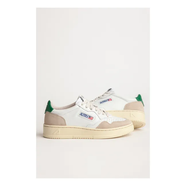 Medalist Low-Top Leather/Suede Sneakers | Green