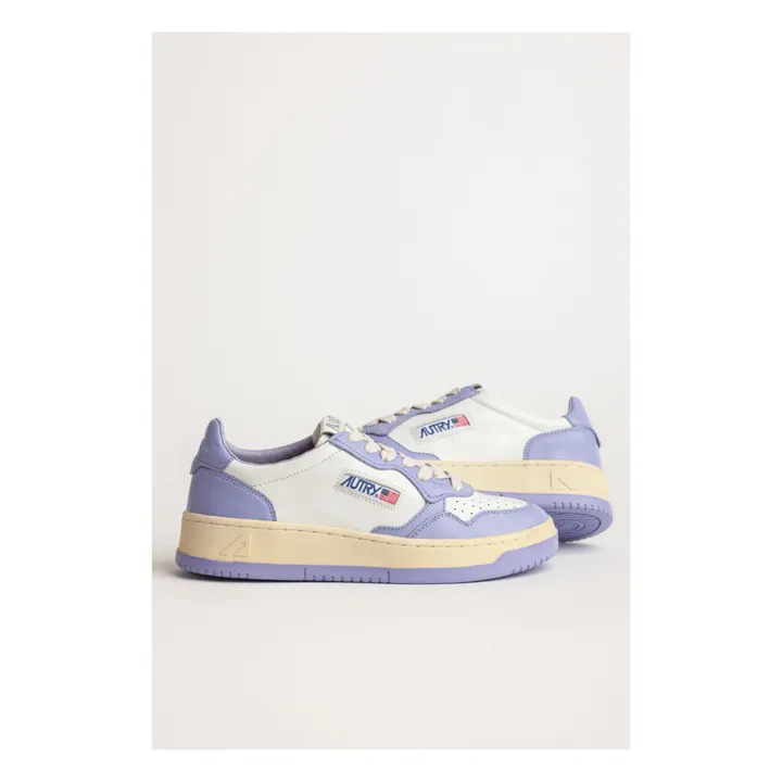 Medalist Low-Top Leather Two-Tone Sneakers | Purple- Product image n°2