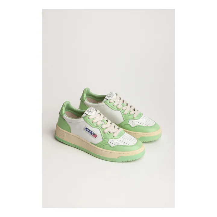 Medalist Low-Top Leather Two-Tone Sneakers | Pale green- Product image n°1