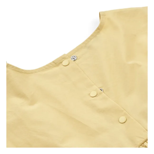 Kurzes Kleid aus Bio-Baumwolle Nira | Gelb