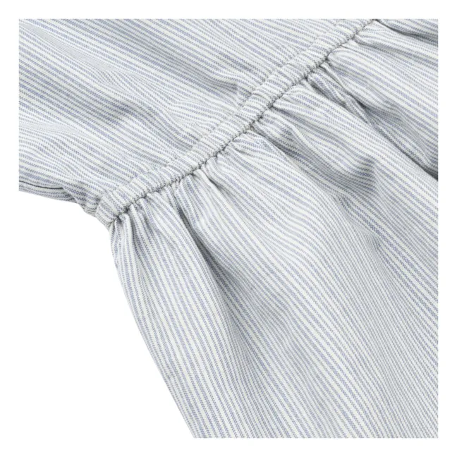Kurzes Kleid Bio-Baumwolle Idaho | Blau