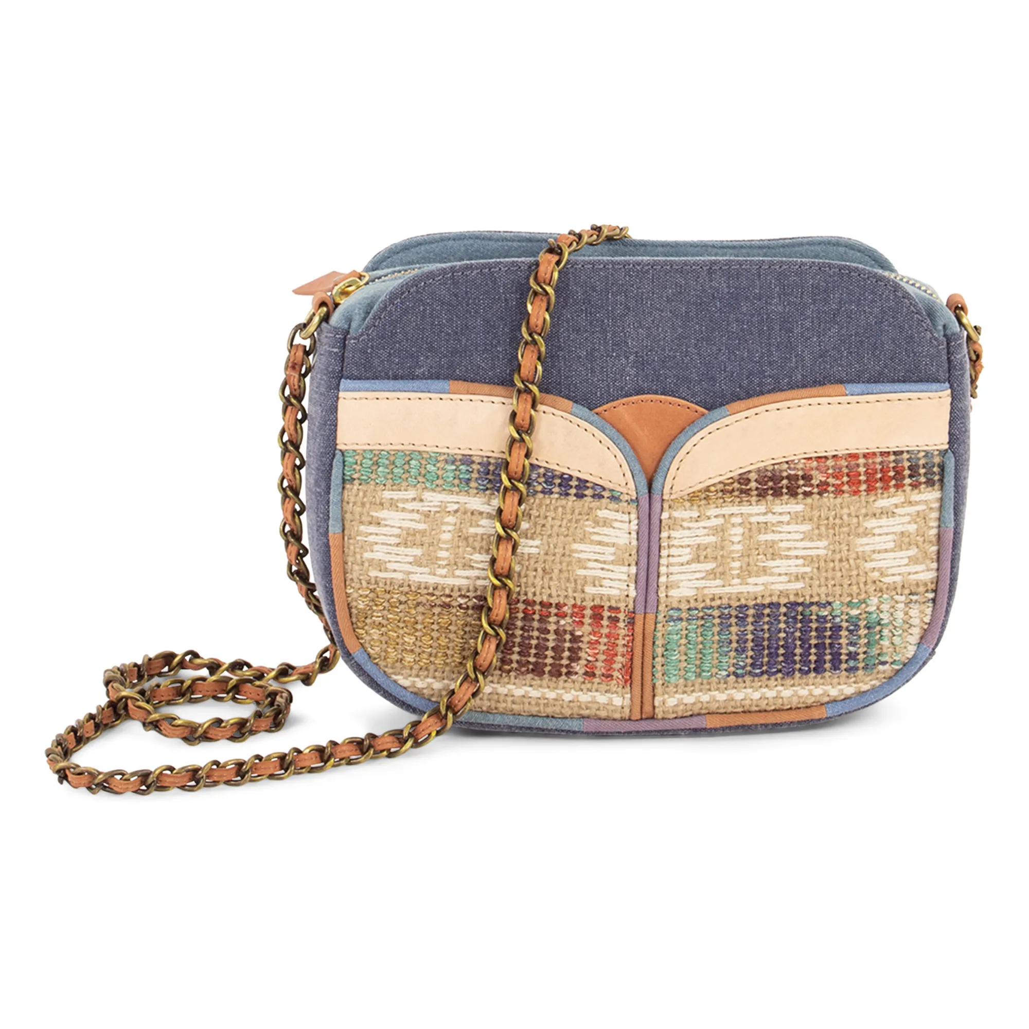 Sessùn Tasche Divine Textil und Leder Blau Smallable