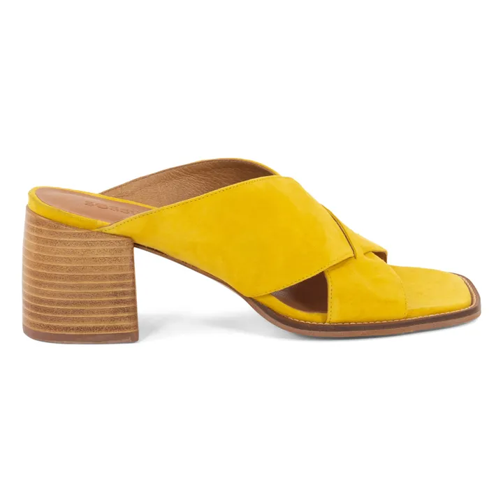 Mules Sokosti Croûte de Cuir | Jaune- Image produit n°0