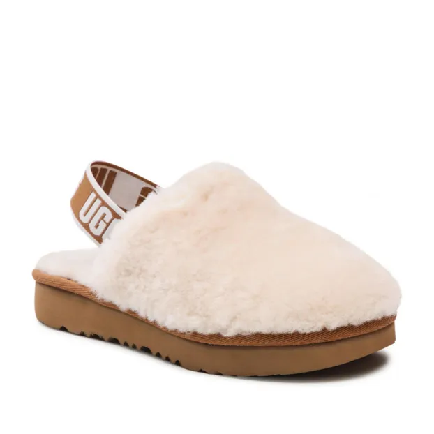 新品 UGG FLUFF YEAH CLOG 21cm UGG Fluff Yeah Clog Big Kids Slippers in Rock Rose 1123633K-RCR