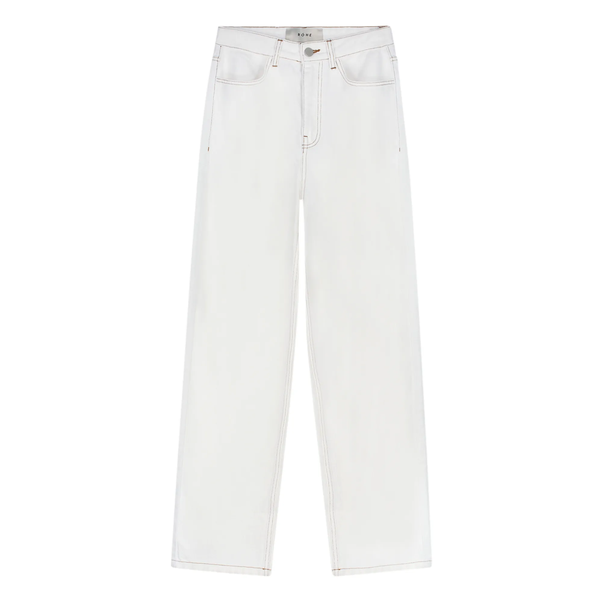 Róhe Women's Off White Relaxed Fit Jeans