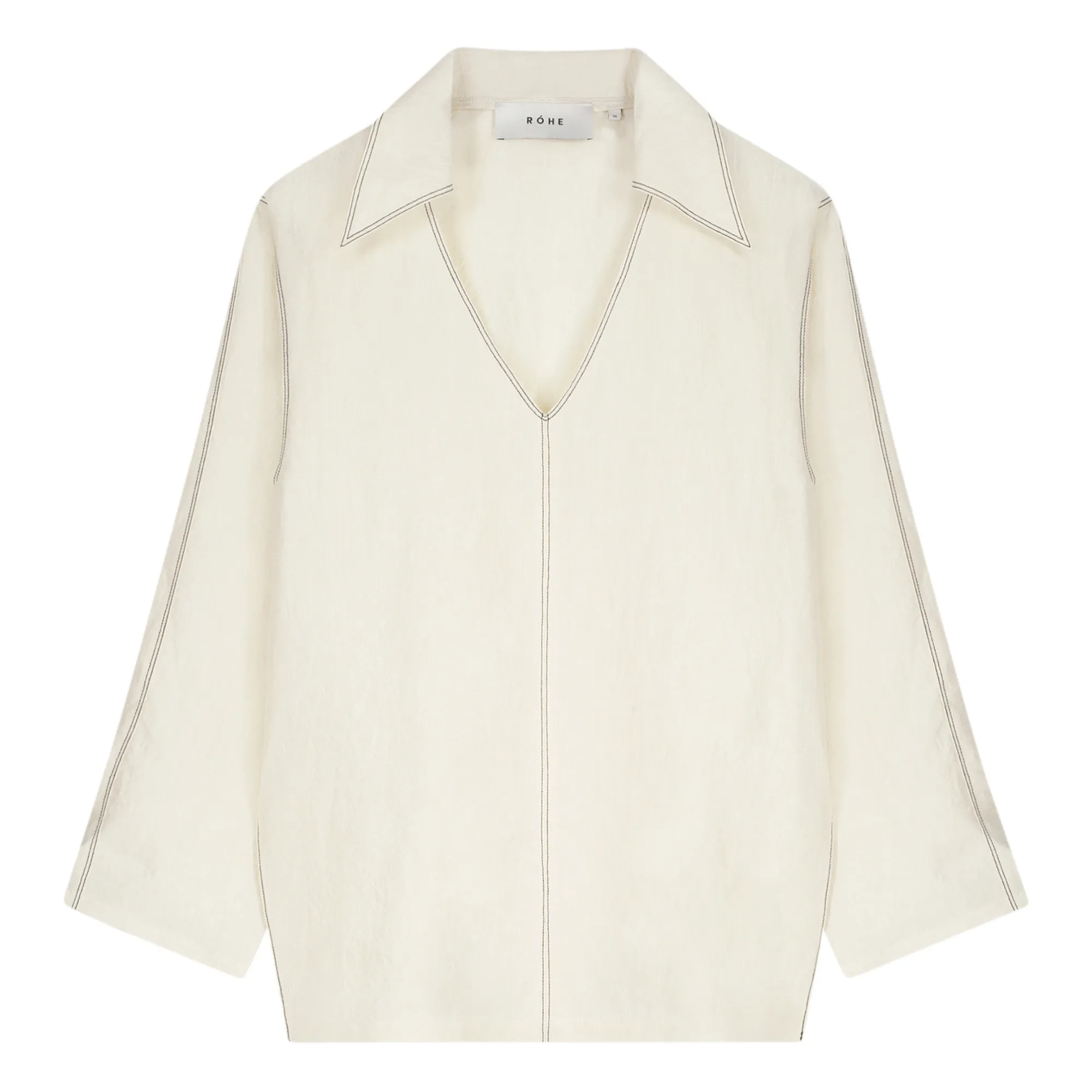 Róhe Women's Off White Linen Tunic Top