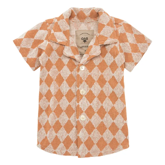 Camicia Cuba Diamond in spugna | Arancione