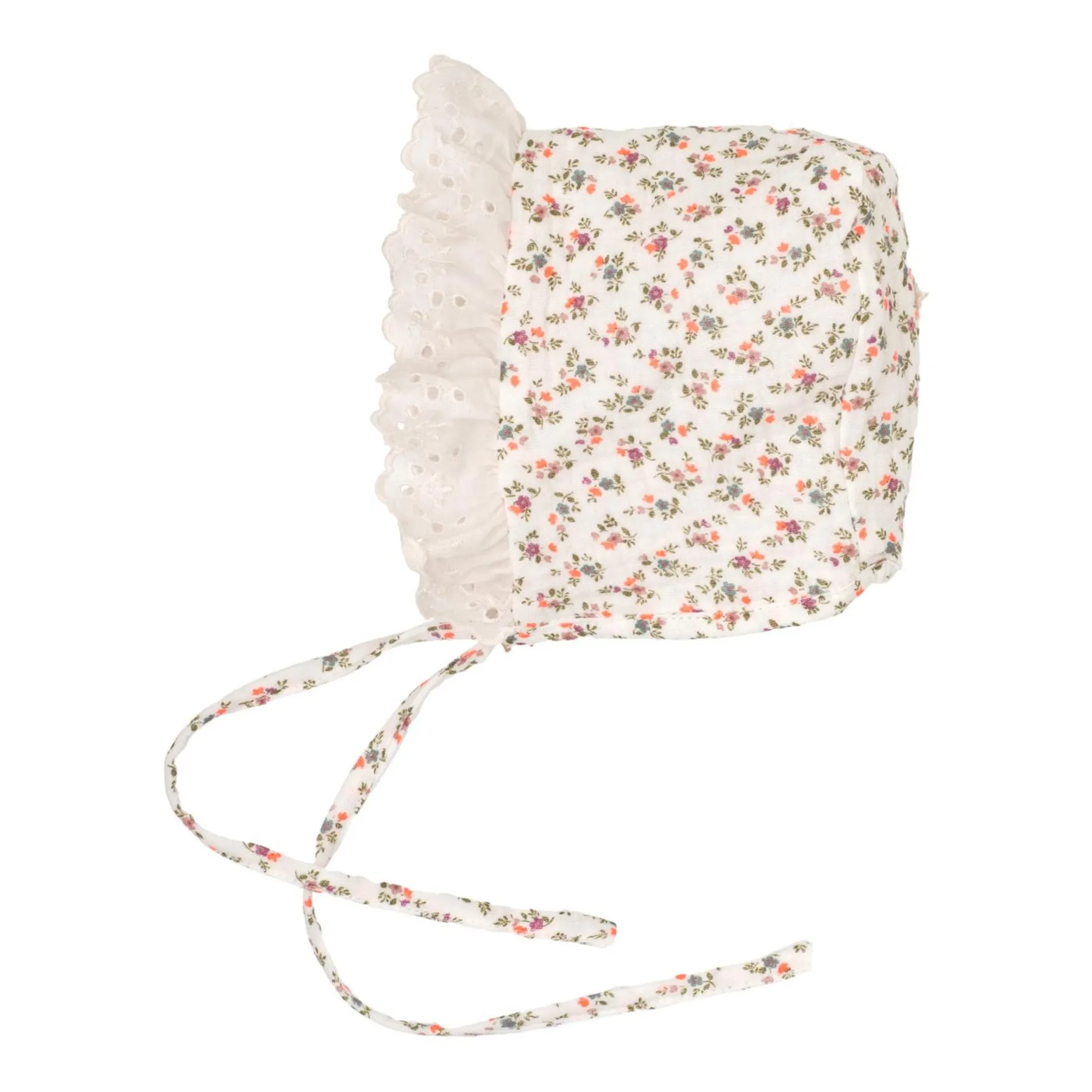 Tocoto Vintage Ecru Floral Bonnet