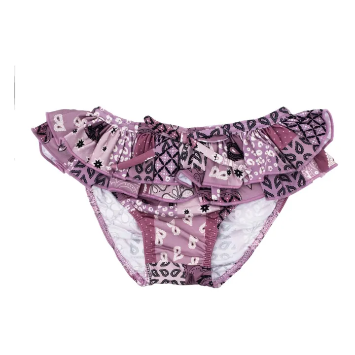 Culotte de Bain Imprimée Bandana | Mauve- Image produit n°0