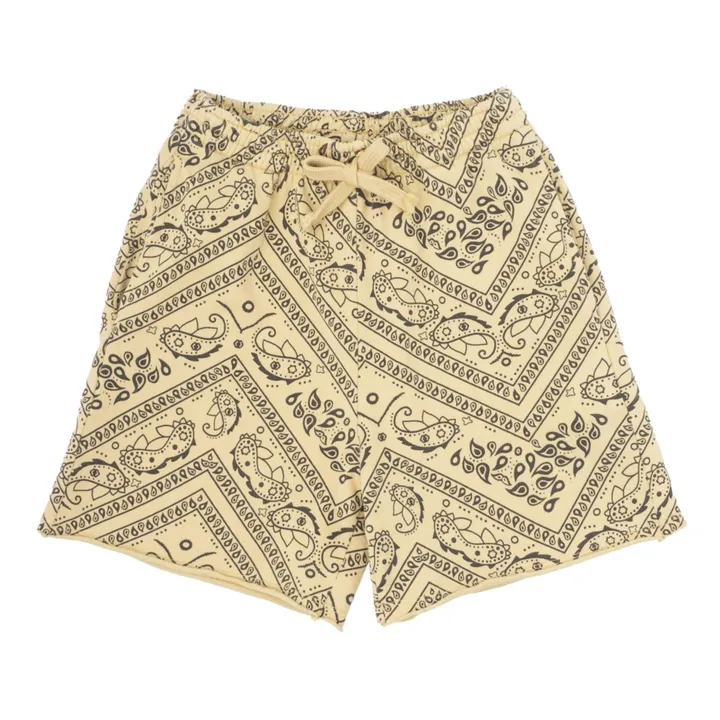 Shorts aus Bio-Baumwolle mit Bandana-Druck | Gelb- Produktbild Nr. 0