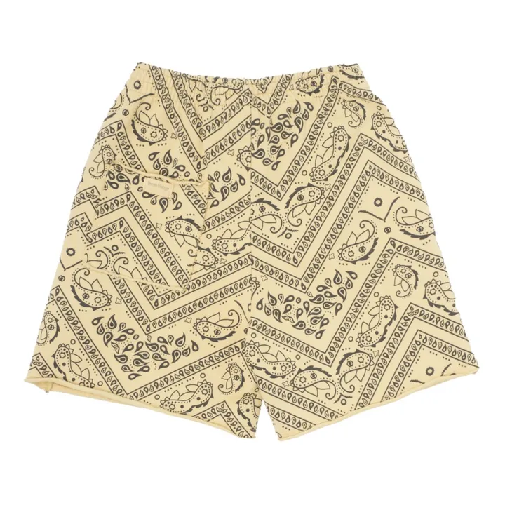 Shorts aus Bio-Baumwolle mit Bandana-Druck | Gelb- Produktbild Nr. 2