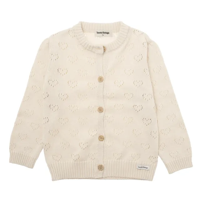Cardigan Cœurs | Ecru