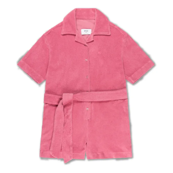 Terry Cloth Playsuit | Pink- Product image n°0