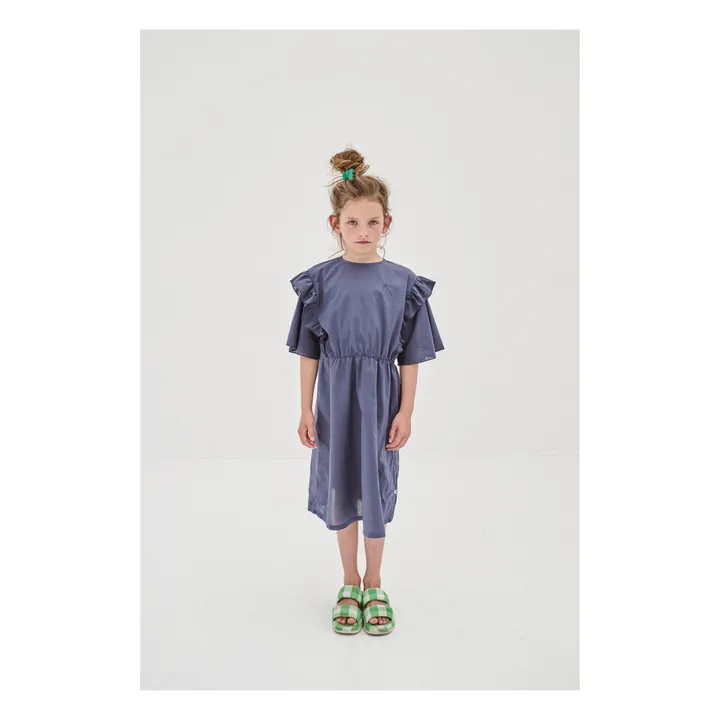 Robe Volants | Bleu nuit- Image produit n°1