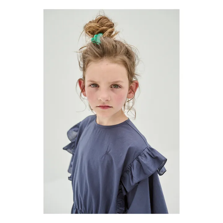Robe Volants | Bleu nuit- Image produit n°2