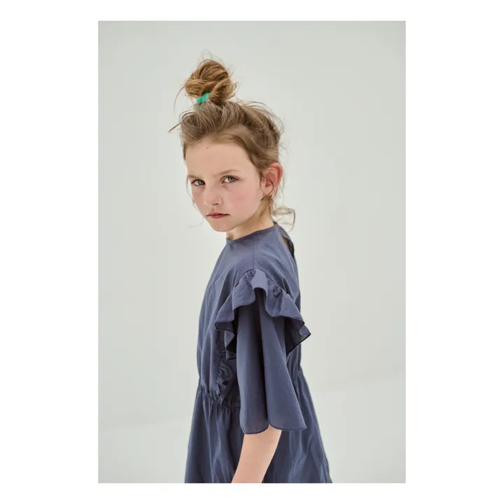 Robe Volants | Bleu nuit- Image produit n°3