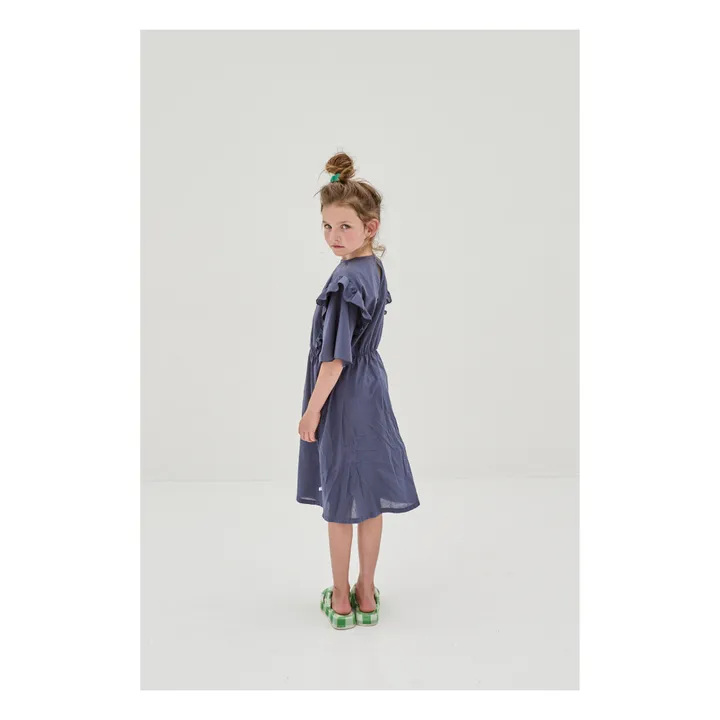Robe Volants | Bleu nuit- Image produit n°4