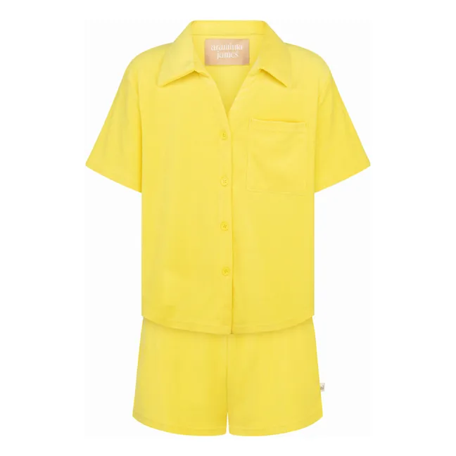 Terry Shirt & Shorts Set | Yellow