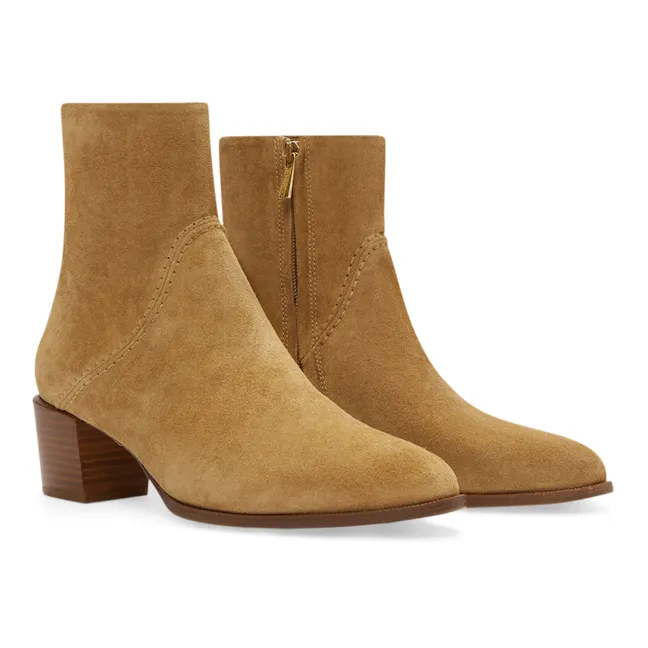 Boots 45mm suede leather | Amber