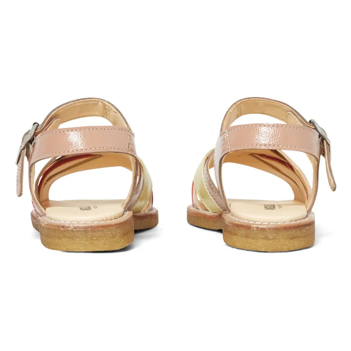 Sandalen mit gekreuzten Riemchen | Kamelbraun- Produktbild Nr. 2