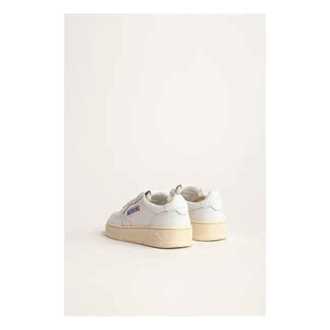 Kids Medalist Low-Top Leather Sneakers | White