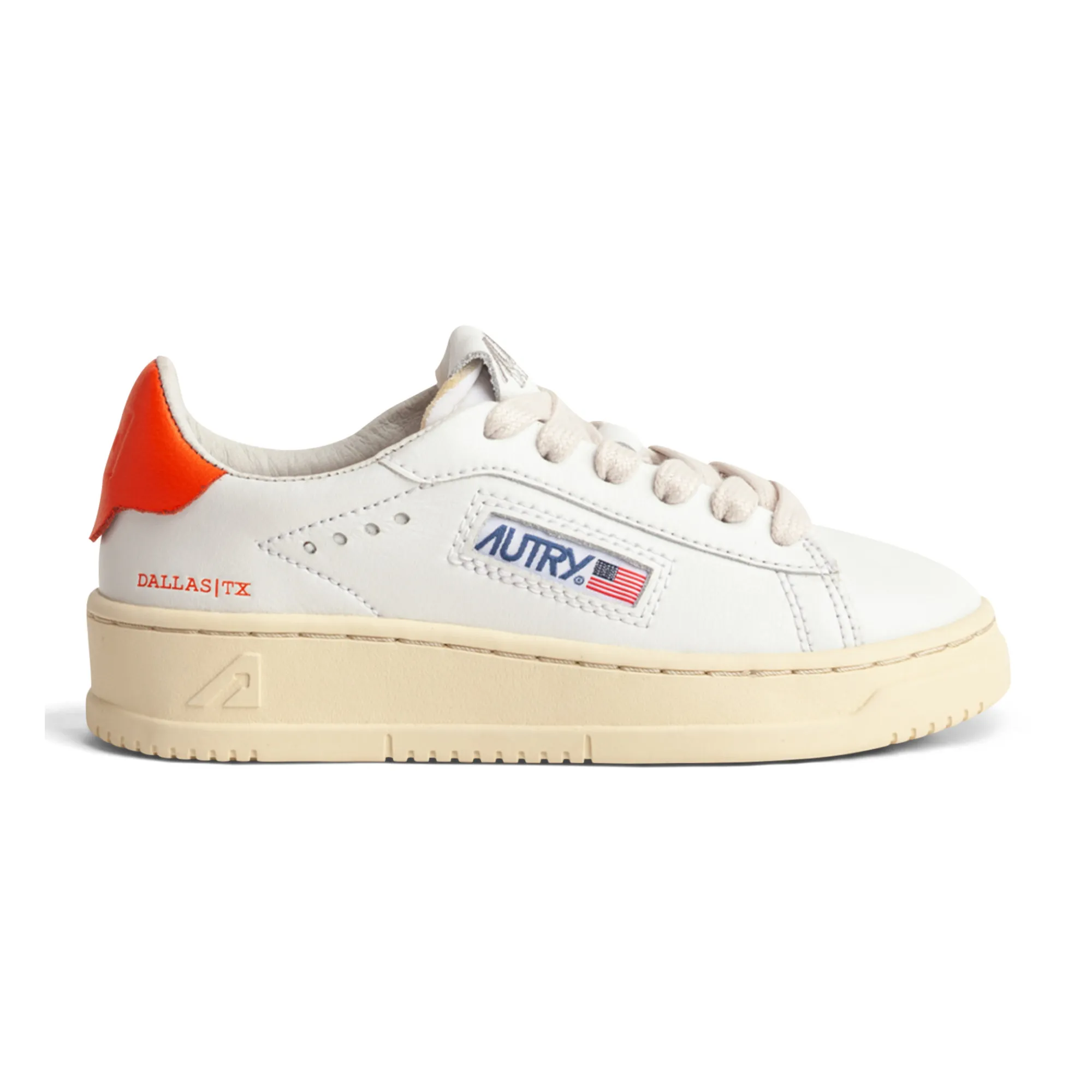 Autry - Kids Dallas Leather Sneakers - Orange | Smallable