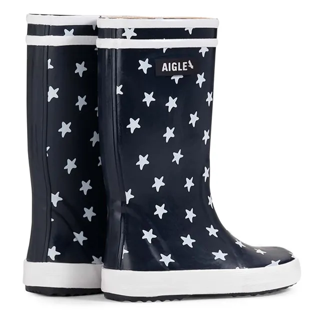 Lolly Pop Star Rain Boots | Navy blue