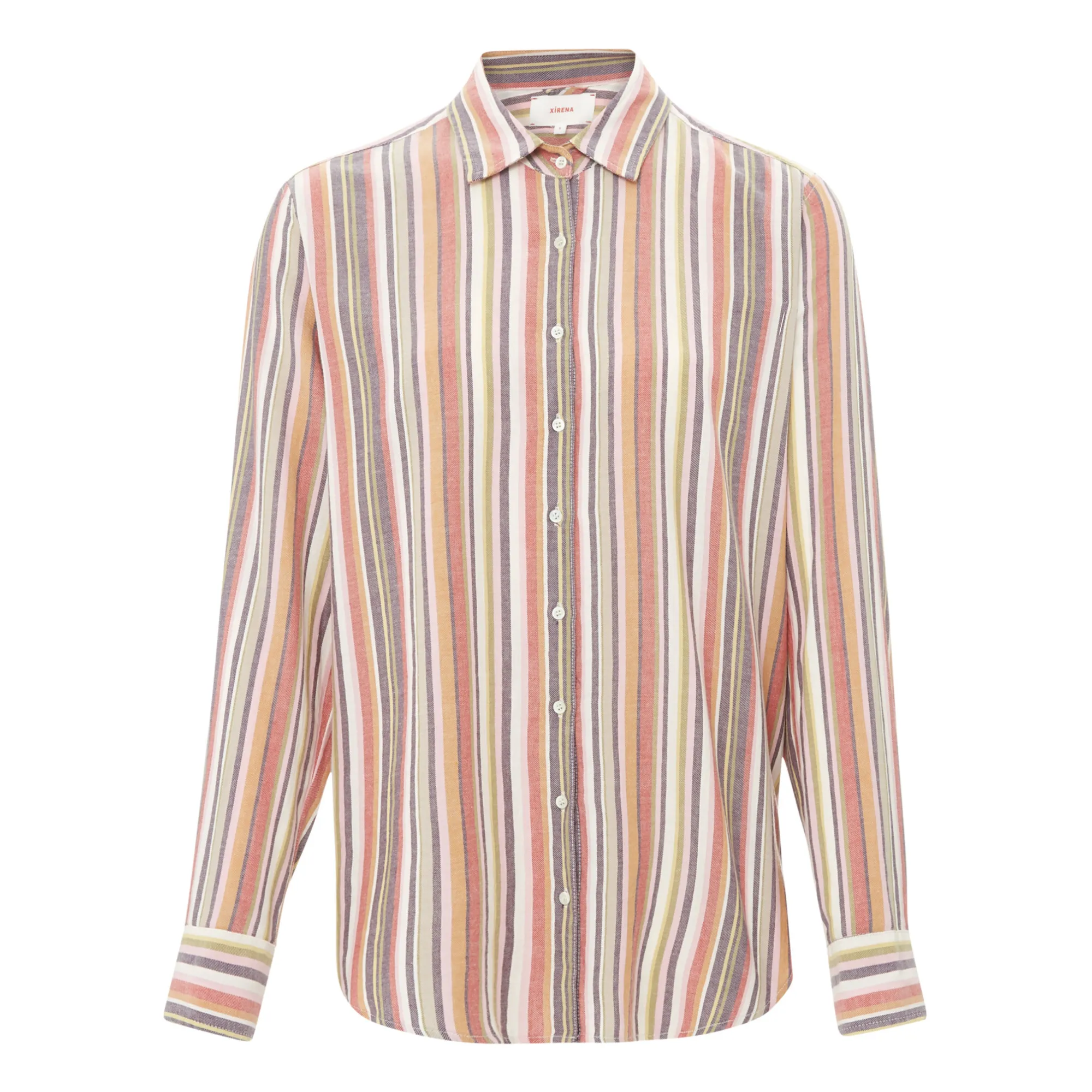 Xirena Orange Beau Striped Shirt