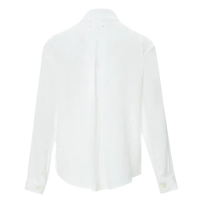 Camisa de gasa de algodón Finley | Blanco